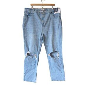 Abercrombie & Fitch 90s Straight Leg Ultra High Rise Jeans Curve Love 36 22 NWT